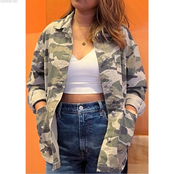 New with tag army print jeans jacket - Picture 3 of 8